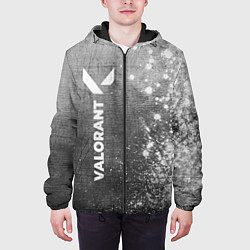 Куртка с капюшоном мужская Valorant - grey gradient по-вертикали, цвет: 3D-черный — фото 2