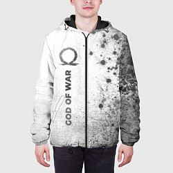 Куртка с капюшоном мужская God of War - white gradient по-вертикали, цвет: 3D-черный — фото 2