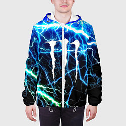 Куртка с капюшоном мужская Monster energy electro, цвет: 3D-белый — фото 2