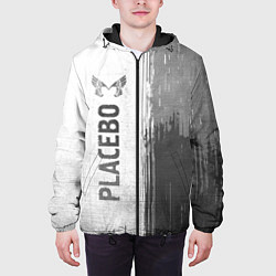 Куртка с капюшоном мужская Placebo - white gradient по-вертикали, цвет: 3D-черный — фото 2