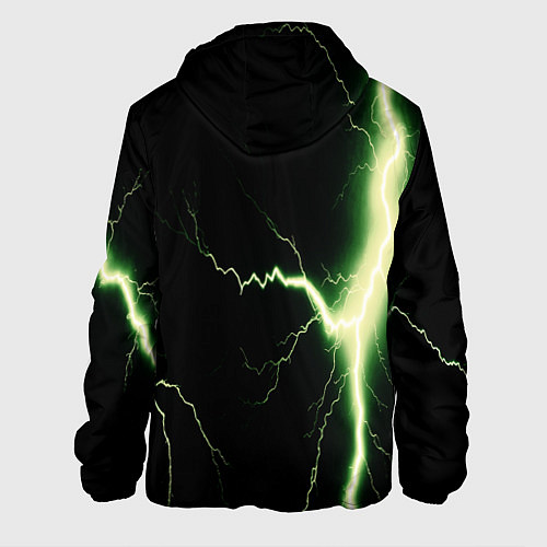 Мужская куртка Lightning yellow текстура / 3D-Черный – фото 2