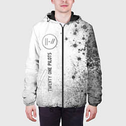Куртка с капюшоном мужская Twenty One Pilots - white gradient по-вертикали, цвет: 3D-черный — фото 2
