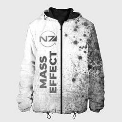 Куртка с капюшоном мужская Mass Effect - white gradient по-вертикали, цвет: 3D-черный