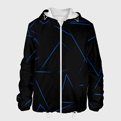 Куртка с капюшоном мужская Color blue line, цвет: 3D-белый