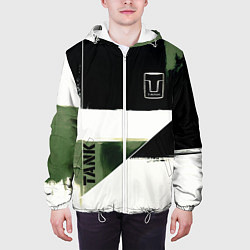 Куртка с капюшоном мужская Tank логотип машины, цвет: 3D-белый — фото 2