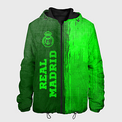 Куртка с капюшоном мужская Real Madrid - green gradient по-вертикали, цвет: 3D-черный