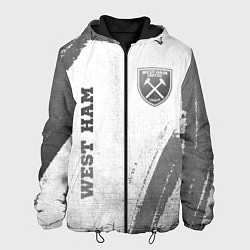 Куртка с капюшоном мужская West Ham - white gradient вертикально, цвет: 3D-черный