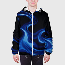 Куртка с капюшоном мужская Color blue smoke, цвет: 3D-белый — фото 2
