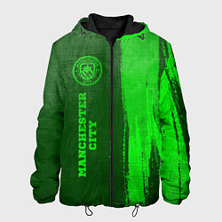 Куртка с капюшоном мужская Manchester City - green gradient по-вертикали, цвет: 3D-черный