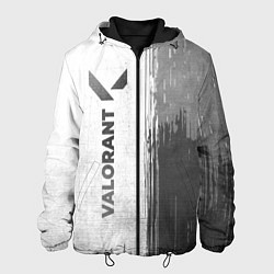 Куртка с капюшоном мужская Valorant - white gradient по-вертикали, цвет: 3D-черный