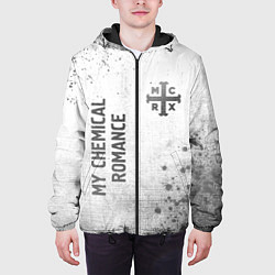 Куртка с капюшоном мужская My Chemical Romance - white gradient вертикально, цвет: 3D-черный — фото 2