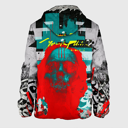 Мужская куртка Cyberpunk 2077 гранж / 3D-Черный – фото 2