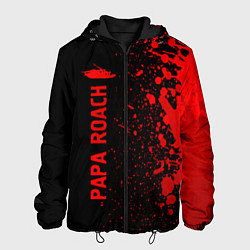 Куртка с капюшоном мужская Papa Roach - red gradient по-вертикали, цвет: 3D-черный
