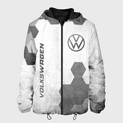 Куртка с капюшоном мужская Volkswagen - white gradient вертикально, цвет: 3D-черный