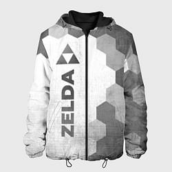 Куртка с капюшоном мужская Zelda - white gradient по-вертикали, цвет: 3D-черный