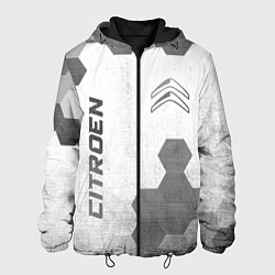 Куртка с капюшоном мужская Citroen - white gradient вертикально, цвет: 3D-черный