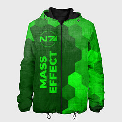 Куртка с капюшоном мужская Mass Effect - green gradient по-вертикали, цвет: 3D-черный