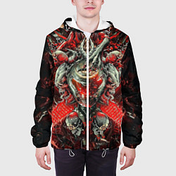 Куртка с капюшоном мужская Doom постер к игре, цвет: 3D-белый — фото 2