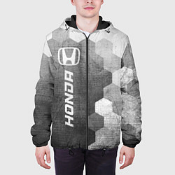 Куртка с капюшоном мужская Honda - grey gradient по-вертикали, цвет: 3D-черный — фото 2