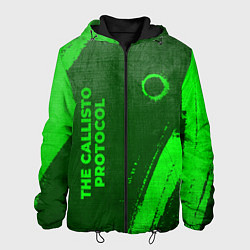 Куртка с капюшоном мужская The Callisto Protocol - green gradient вертикально, цвет: 3D-черный