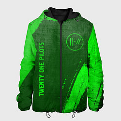 Мужская куртка Twenty One Pilots - green gradient вертикально