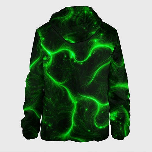 Мужская куртка Неновые зигзаги / 3D-Черный – фото 2