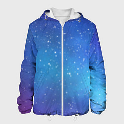Куртка с капюшоном мужская Ночное сияние, цвет: 3D-белый