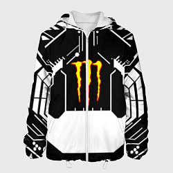 Куртка с капюшоном мужская Monster energy geometry, цвет: 3D-белый