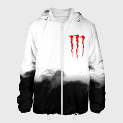 Куртка с капюшоном мужская Monster energy splash smoke, цвет: 3D-белый