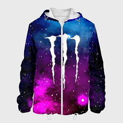 Куртка с капюшоном мужская Monster energy neon space, цвет: 3D-белый