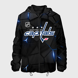 Куртка с капюшоном мужская Вашингтон Кэпиталз - плиты с подсветкой, цвет: 3D-черный