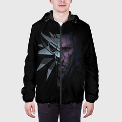 Куртка с капюшоном мужская Рожденный в Битве - Ведьмак 3, цвет: 3D-черный — фото 2