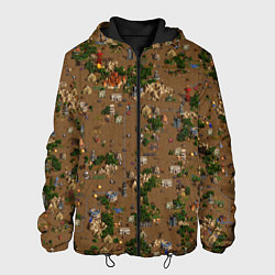 Куртка с капюшоном мужская Земли Некрополиса - Герои 3, цвет: 3D-черный