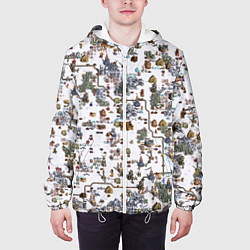 Куртка с капюшоном мужская Земли Башни - Герои 3, цвет: 3D-белый — фото 2