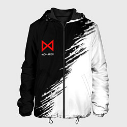 Куртка с капюшоном мужская Монарх красный лого, цвет: 3D-черный