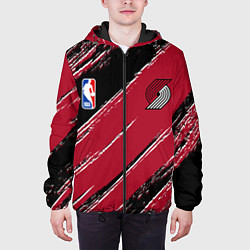 Куртка с капюшоном мужская Трэйл Блэйзерс - цвета команды, цвет: 3D-черный — фото 2