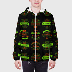 Куртка с капюшоном мужская Easter holidays, цвет: 3D-белый — фото 2