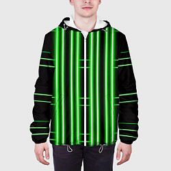 Куртка с капюшоном мужская Neon green, цвет: 3D-белый — фото 2