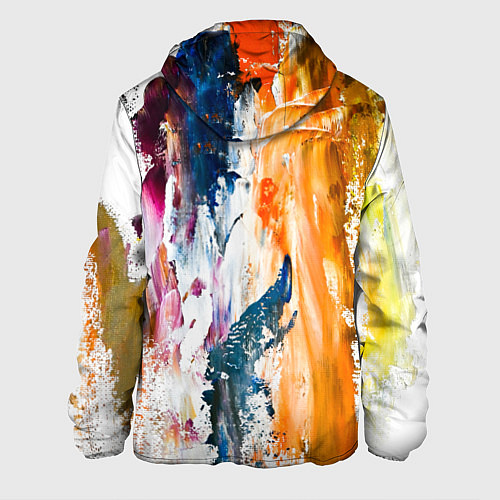 Мужская куртка Разноцветные мазки кисти на палитре художника / 3D-Черный – фото 2