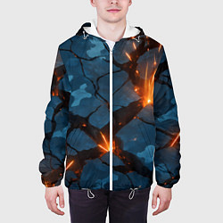 Куртка с капюшоном мужская Разлом камуфляжный плит, цвет: 3D-белый — фото 2