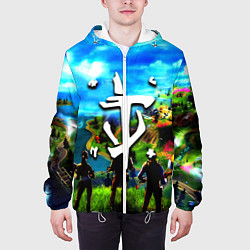 Куртка с капюшоном мужская Fortnite x doom logo, цвет: 3D-белый — фото 2