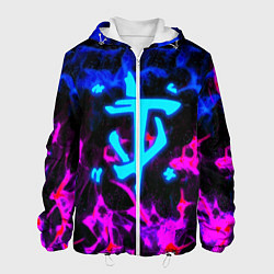 Куртка с капюшоном мужская Doom неоновый дым, цвет: 3D-белый
