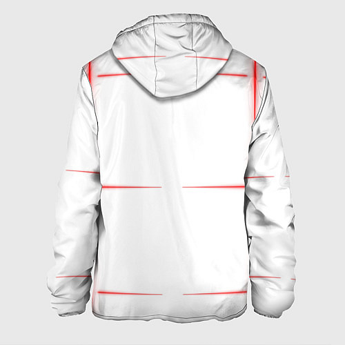 Мужская куртка Color white red stripes / 3D-Черный – фото 2