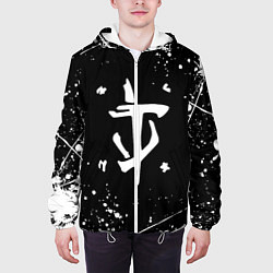 Куртка с капюшоном мужская Doom краски белые, цвет: 3D-белый — фото 2