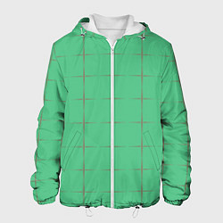 Куртка с капюшоном мужская Color green stripes, цвет: 3D-белый