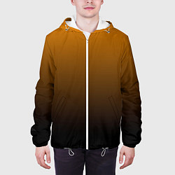 Куртка с капюшоном мужская Orange gradient, цвет: 3D-белый — фото 2