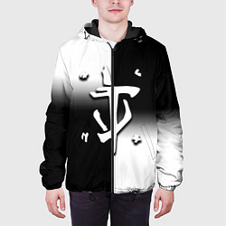 Куртка с капюшоном мужская Doom black geometry, цвет: 3D-черный — фото 2