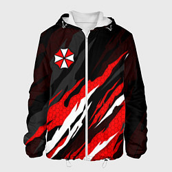 Куртка с капюшоном мужская Umbrella - красное пламя, цвет: 3D-белый