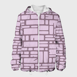 Куртка с капюшоном мужская Кирпичная кладка, цвет: 3D-белый