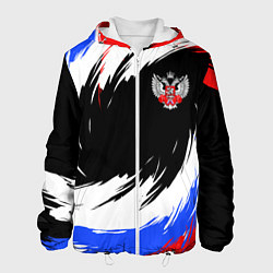 Куртка с капюшоном мужская Федерация бокса РФ - краска, цвет: 3D-белый
